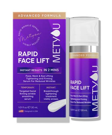 Rapid Face Lift Anti-aging Rapid Wrinkle Reduction For Face With Peptides for Women & Men Eye Neck Face 60 Seconds Reduces Crow's Feet Dark Circles Under Eye Bags Wrinkles Instantly 1.01oz(30g) 0.01 Fl Oz (Pack of 112)