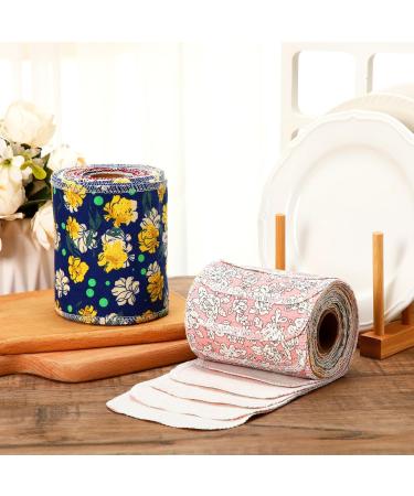 Vitalcozy Reusable Toilet Towels - Absorbent Cotton Kitchen & Bidet Towels | Eco-Friendly Washable Paperless - Pfauen Blossom Design - Buy Online on GoSupps.com