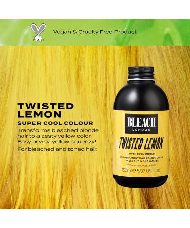 Buy BLEACH LONDON Twisted Lemon Semi-Permanent Hair Color - Vegan & Cruelty-Free Zesty Yellow Cream (5.07 fl oz) for Vibrant Hair - Buy Online on GoSupps.com