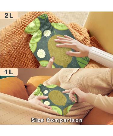 NAANLE Sliced Kiwi Hot Water Bottle - 2L Transparent Heater for Bed Hand & Feet Warmer | Pain Relief & Cold Therapy - Buy Online on GoSupps.com