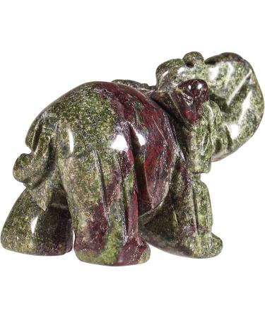 Buy NUPUYAI Elephant Figure - Gemstone Crystal Dragon Blood Stone | Feng Shui Reiki Decor & Lucky Charm - Buy Online on GoSupps.com