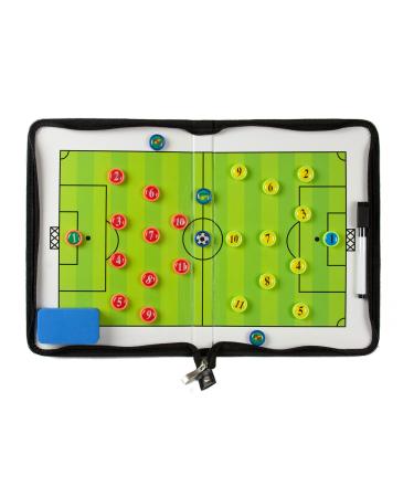 Coaches Vision Soccer Coaching Board - Foldable Strategy Board with Magnets, Eraser and Marker Pen