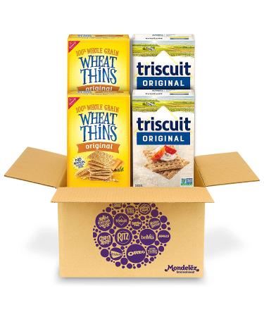 Wheat Thins & Triscuit Original Crackers Variety Pack - 4 Boxes | Delicious Snack Combo - Buy Online on GoSupps.com
