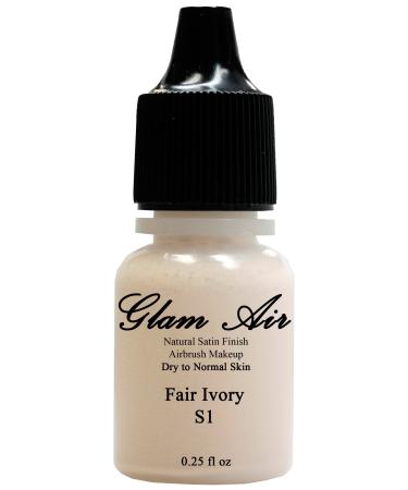 Glam Air Air Brush Makeup Foundation in Satin Finish Great for Dry Skin in 0.25 Fl Oz Bottle (S1 FAIR IVORY)