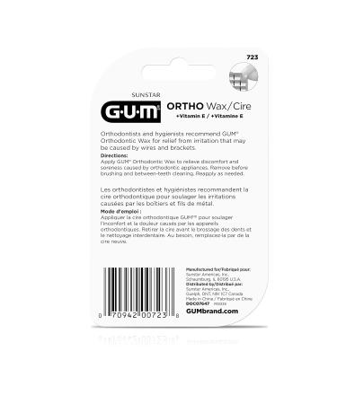 GUM Orthodontic Wax 723 - Pack of 6 | Best Dental Care for Braces | International Shipping Available - Buy Online on GoSupps.com