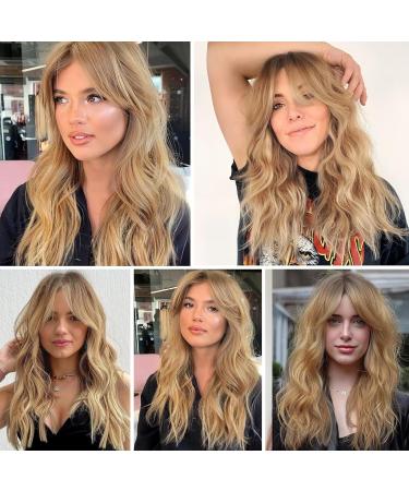 Shop Haircube Ombre Blonde Wigs for Women | Long Wavy Highlighted Heat-Resistant Synthetic Wigs - Golden Yellow - Buy Online on GoSupps.com