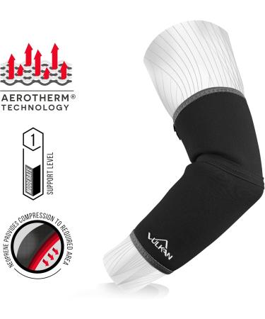 Vulkan Classic Elbow Support - Lightweight Tennis Elbow Sleeve for Tendonitis Relief | Compression & Support for Golfers - Medium Size - Buy Online on GoSupps.com