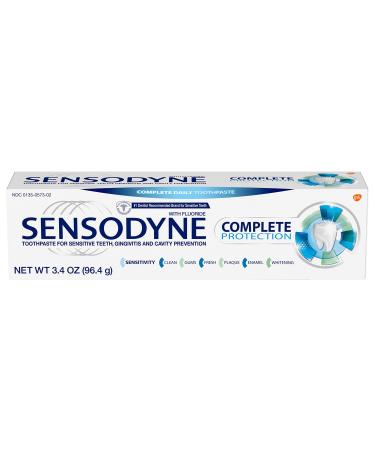 Sensodyne Complete Protection Sensitivity Toothpaste with Cavity & Gingivitis Protection Extra Fresh 3.4 oz (Pack of 3) - Buy Online on GoSupps.com