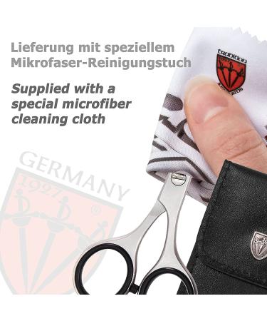 3 Swords Germany Professional Nostril Nose and Ear Hair Scissors - Stainless Steel Straight Blade with Rounded Tip, Black Case - Nose and Ear Scissors - Buy Online on GoSupps.com