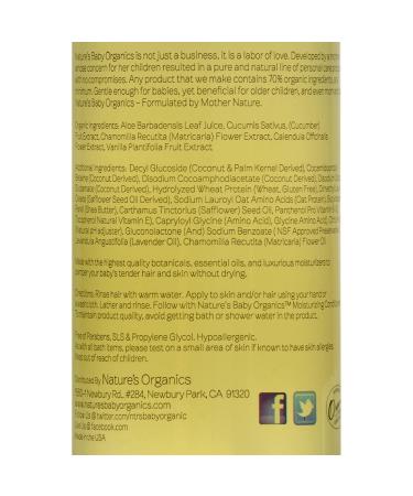 Nature's Baby Organics Lavender Chamomile Shampoo & Body Wash 16 oz - Organic & Gentle for Babies - Buy Online on GoSupps.com
