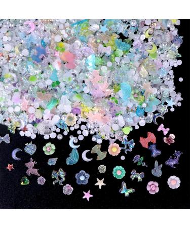 500Pcs Green Nail Charms - Mixed Shapes 3D Acrylic Charms for Nails Design - DIY Nail Art Decoration and Jewelry Accessories - Buy Online on GoSupps.com