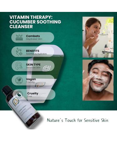Pure & Prime Cucumber Soothing Cleanser | Hydrating & Gentle Vegan Skincare | 100ml - International Shipping Available - Buy Online on GoSupps.com