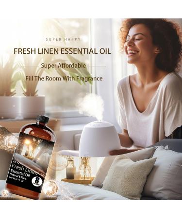 Fresh Linen Essential Oil 8 Fl Oz and Peach Essential Oil 4 Fl Oz for Diffuser Humidifier Yoga Cleaning DIY Candle Soap Making Perfume Gift for Essential Oils - Buy Online on GoSupps.com