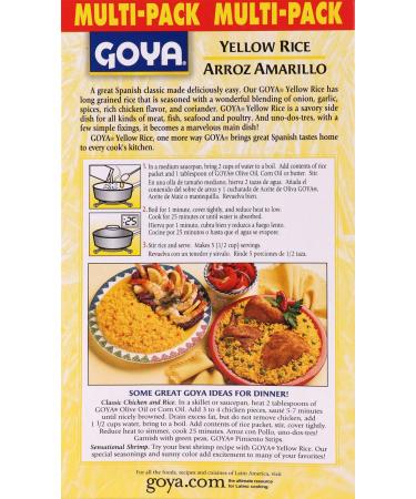 Goya Foods Yellow Rice Mix Multipack - 8 Packs of 3-7 Ounce Packs for Convenient Meal Prep - Buy Online on GoSupps.com