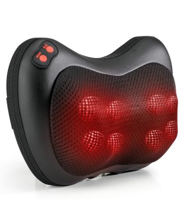 Shiatsu massage device with 8 knots massage pillows with heating 3 speeds 15-minute timer kneading massage device for the neck back shoulder foot calf at home office black - Buy Online on GoSupps.com