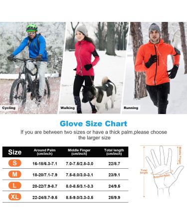 Anqier Winter Gloves Warm Touchscreen Gloves Running Driving Cycling Gloves Men Women Black-a Large - Buy Online on GoSupps.com