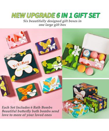 Organic Bath Bombs Gift Set - 36 with Essential Oils & Shea Butter for Skin Moisturization & Stress Relief - Perfect Mother's Day & Birthday Gifts for Women and Kids - Buy Online on GoSupps.com