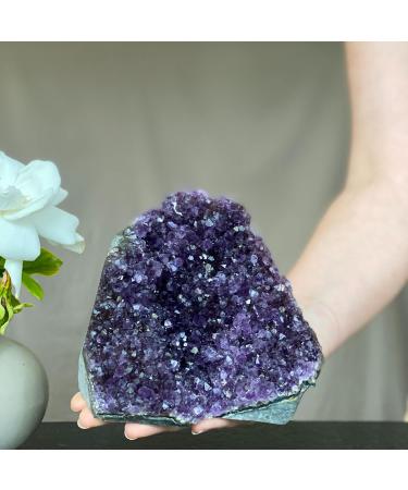 Deep Purple Amethyst Geode (3.5-4lb) | Large Rock Cave Crystal for Spaces - Buy Online on GoSupps.com