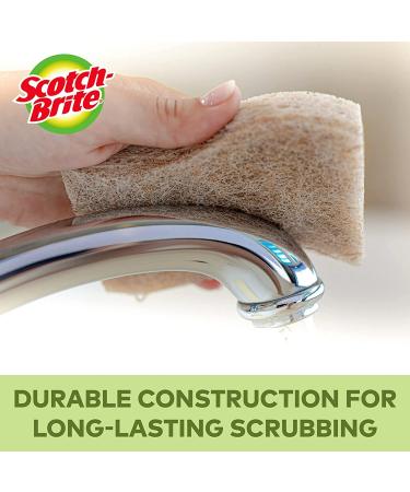 Scotch-Brite Greener Clean Scrub Sponges - 6 Count, Non-Scratch Natural Sponges for Kitchen, Bathroom, and Household Cleaning - Safe for Non-Stick Cookware - Buy Online on GoSupps.com