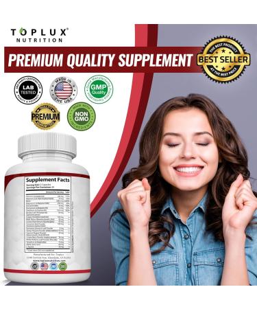 Premium Natural Balance Blend Complex Supplement - Natural 20 Herbs and Vitamins with Cinnamon Non-GMO Vegan for Men Women 60 Capsules 60 Count (Pack of 1) - Buy Online on GoSupps.com