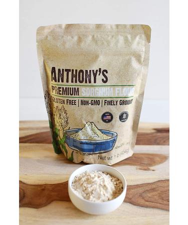 Anthony's Premium 1lb Sorghum Flour - Gluten Free, Non GMO, Finely Ground - Buy Online on GoSupps.com