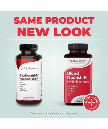 LifeSeasons Blood Nourish-R: Iron Deficiency Supplement for Fatigue, Paleness & Dizziness - 60 Capsules - Buy Online on GoSupps.com