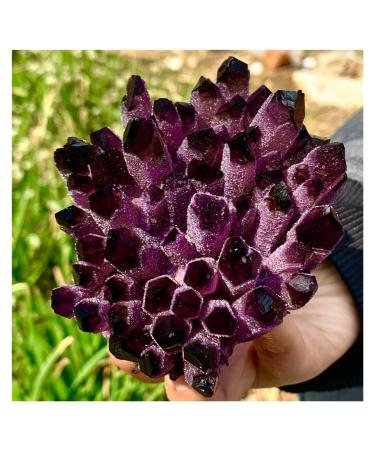 Crystal Cluster Natural Violet Ghost Phantom Quartz Crystal Cluster Specimen 1pcs ningxiao (Size : 500-600g)
