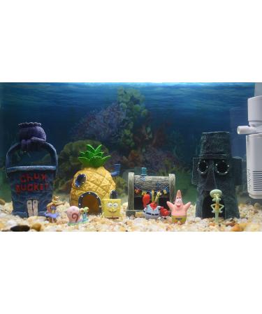 Be Sailed Spongebob Aquarium Decor - 4pcs Fun Fish Tank Ornament for Betta Fish | International Shipping - Buy Online on GoSupps.com