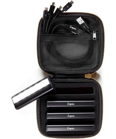 Leopara Makeup Lighting System - Set of 4 Portable LED Vanity Lights | Wireless & Rechargeable | Bright Lighting for Any Mirror | Leopard Lux Travel Case - Buy Online on GoSupps.com
