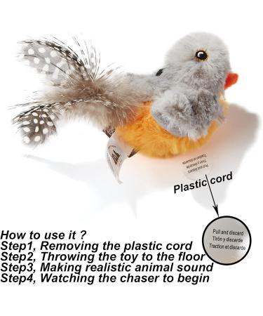 Vealind Interactive Cat Toy 2 Pack - Electronic Bird & Mouse with Sound | Ideal for Cats | Best Quality Pet Toys - Buy Online on GoSupps.com