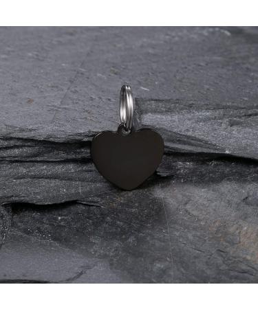 Personalized Engraved Dog & Cat ID Tag - Heart Trailer Badge | Pet Gifts for All Collars (Black) - Buy Online on GoSupps.com