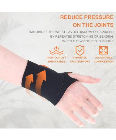 Buy Thin Elastic Wrist Brace - Ulnar Wrap Carpal Tunnel Support Sleeve for Sports & Daily Use | Compression with Thumb Ring & Pinky Side Widget - Buy Online on GoSupps.com