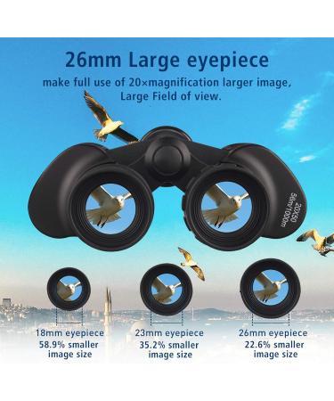 20x50 High Power Binoculars for Adults with Low Light Night Vision Compact Waterproof Binoculars for Bird Watching Hunting Travel Football Games Stargazing with Carrying Case and Strap 20x50 binoculars - Buy Online on GoSupps.com