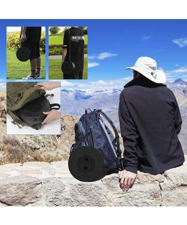 KMANDLU Upgraded Folding Camping Stool with Seat Cushion - Lightweight & Portable Telescoping Stool for Camping, Fishing, Hiking, Travel - Adjustable Plastic Stool - Max Load 405 lbs - Black - Buy Online on GoSupps.com