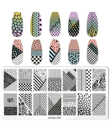 Buy 6-Piece Animal Geometry Nail Art Stamps | Floral Nail Plate Tools | International Shipping - Buy Online on GoSupps.com