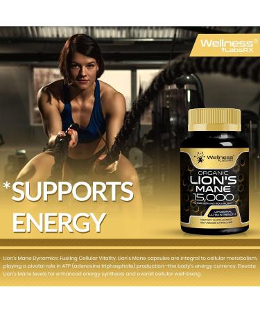 Lions Mane Supplement Capsules - 120 Count - Mushroom Supplement Brain Supplements for Memory and Focus Lion's Mane Mushroom Capsules Organic - Cognitive and Immune Support Focus Supplement 120 Count (Pack of 1) - Buy Online on GoSupps.com