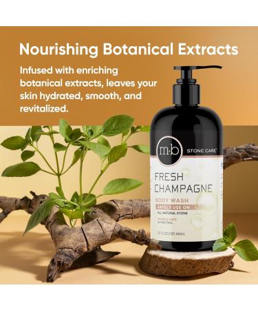 MB Stone Fresh Champagne Luxury Body Wash - Marble Safe & Gentle on Natural Stone Surfaces with Botanical Extracts - Buy Online on GoSupps.com