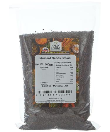 Old India Mustard Seeds Brown 500g 500 g (Pack of 1)