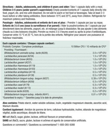 Jamieson Probiotic 10 Billion Capsule (Value Pack) 130 Count - Buy Online on GoSupps.com