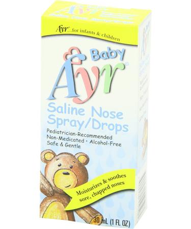 Baby Ayr Saline Nose Spray/Drops 1 Fl Oz (Pack of 6) - Gentle Nasal Relief for Infants - Buy Online on GoSupps.com
