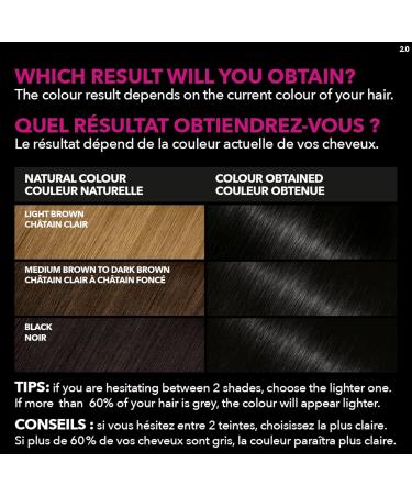 Garnier Olia Permanent Hair Dye Ammonia-Free Hair Color 2.0 Soft Black Long-Lasting Hair Shine With 60% Oils 1 Application BLACK SHADES 2.0 Soft Black - Buy Online on GoSupps.com
