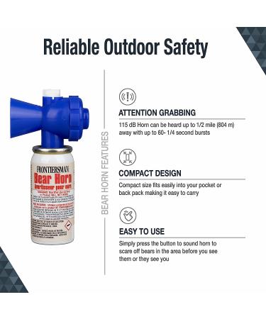 SABRE Frontiersman 9.2 Ounce Bear Spray Deterrent and Bear Horn with Locking Top - Buy Online on GoSupps.com