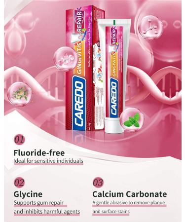 CAREDO Gingivitis Toothpaste Gum Repair for Bleeding Gums Swollen Gums Treatment for Gum Sensitivity Gingivitis Treatment for Gum Disease Reverse Gingivitis Treatment for Adults Oral Care 3.52OZ - Buy Online on GoSupps.com