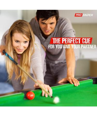 ProSniper Pool Cue Set - 4 Canadian Maple Wood Cues with Chalk - Durable & Unique Design for Professional Billiard Players - Buy Online on GoSupps.com
