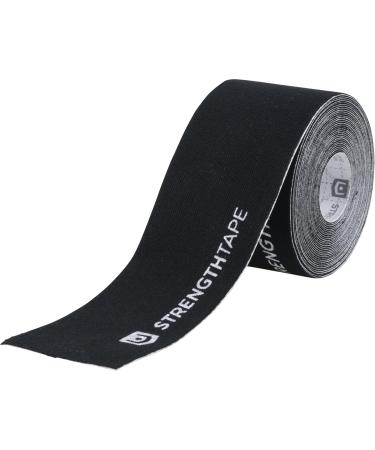 StrengthTape Kinesiology Tape 5 Meter Uncut roll Supports Injuries During Recovery Black Uncut - Buy Online on GoSupps.com