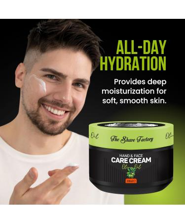 THE SHAVE FACTORY Hand and Face Cream Olive Oil 300ML Hydratation & Nutrition Profonde Formule Rapidement Absorb e Non-Grasse Soin Quotidien pour Peau S che & Sensible - Buy Online on GoSupps.com