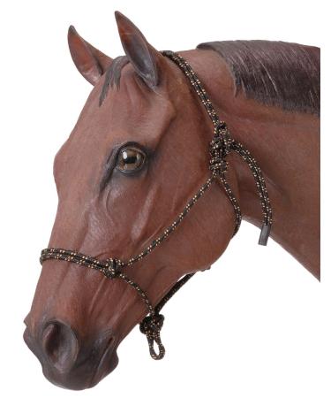 Tough 1 Horse Poly Rope Tied Halter Black