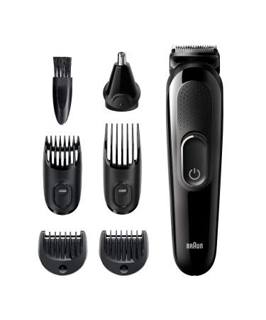 Braun Hair Clippers for Men MGK3220, 6-in-1 Beard Trimmer, Ear and Nose Trimmer, Mens Grooming Kit, Cordless & Rechargeable