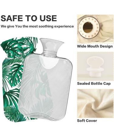 Palm Leaves Hot Water Bottle - 2L Pain Relief Bag for Pregnant Women & Bed Warmer - Buy Online on GoSupps.com
