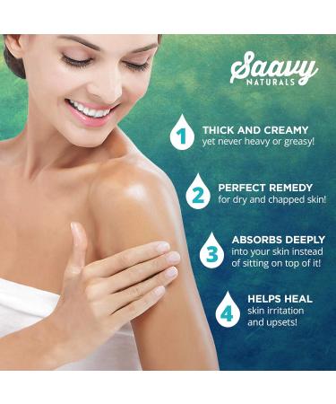 Saavy Naturals Organic Moisturizer Body Cream - Yuzu & Meyer Lemon | Vegan Gluten-Free Skin Care for Men & Women - 8 Oz - Buy Online on GoSupps.com